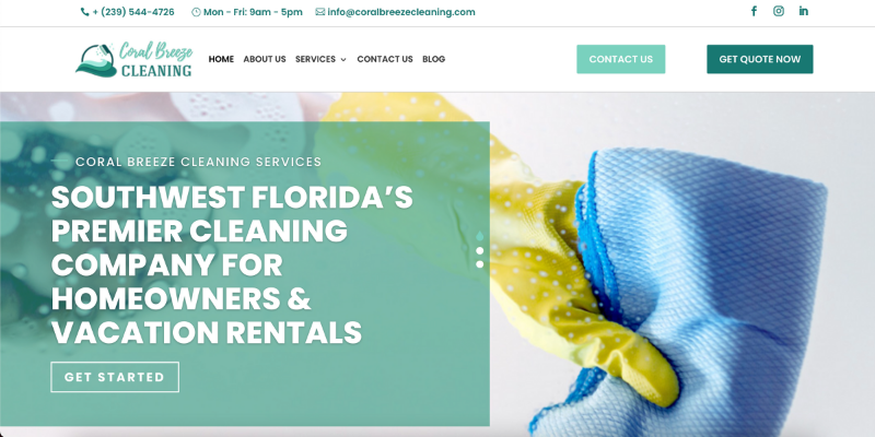 Coral Breeze Cleaning Homepage